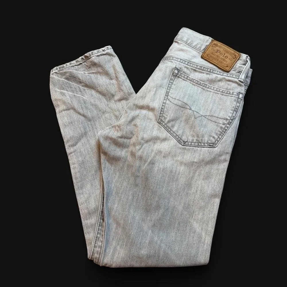 Polo Ralph Lauren gray Hampton straight preppy casual denim jeans 31x30
